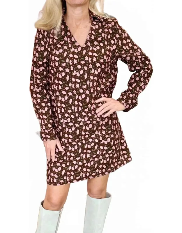 Split Neck Collar Dress