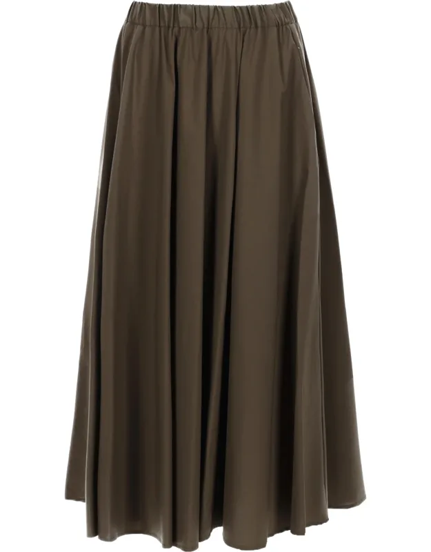 Poplin Midi Skirt