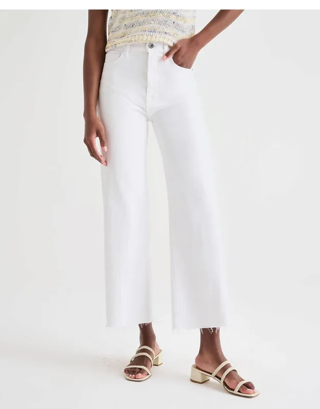 High Waist Wide Crop Jeans