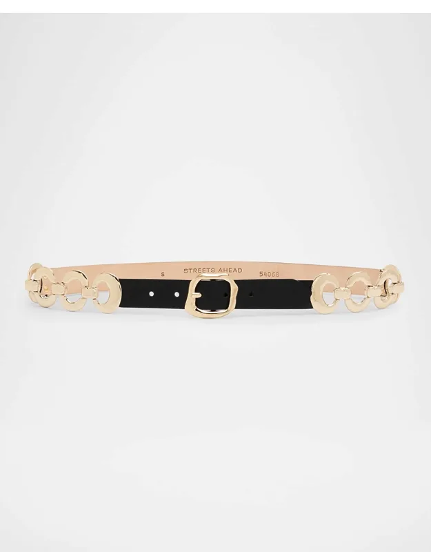 Interlocking Ring Leather Belt