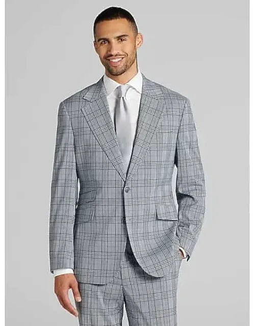 Modern Fit Plaid Suit