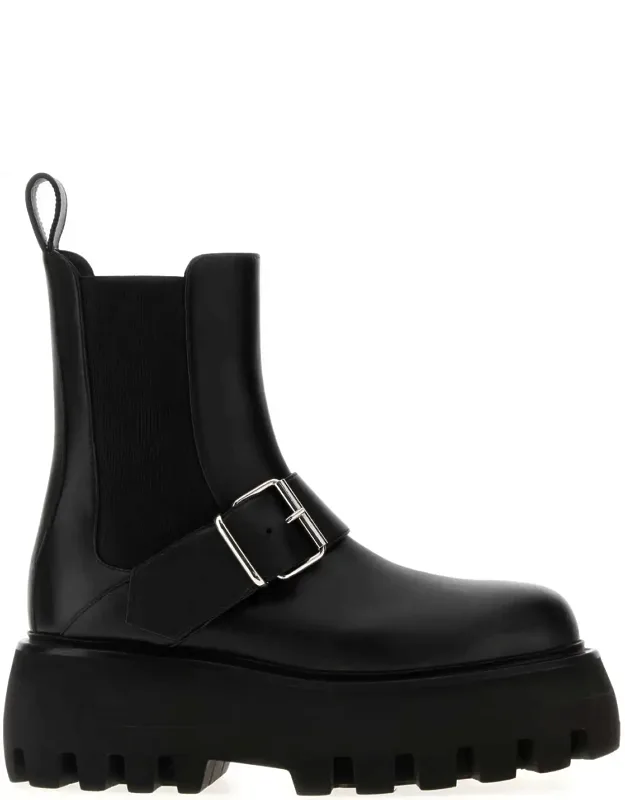 Leather Sofa Ankle Boots