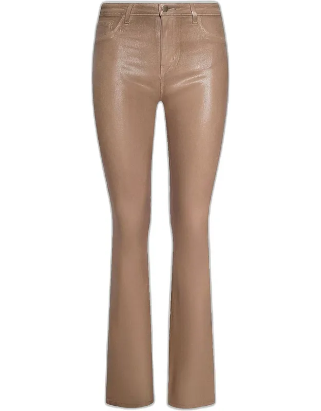 Ultra High-rise Coated Flare Jeans