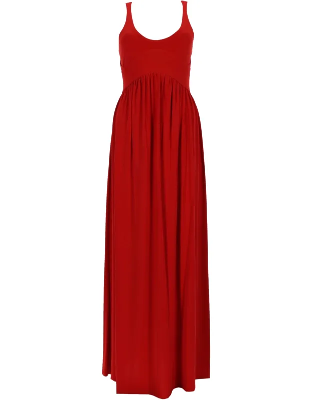 Crepe Jersey Long Dress