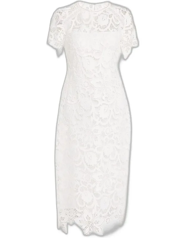 Floral Lace Midi Dress