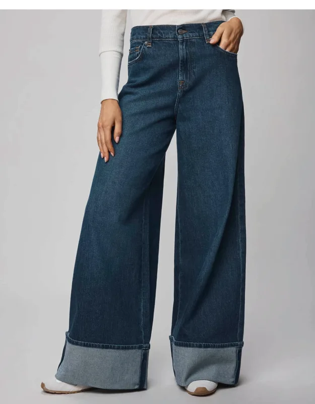Ravyn Cuffed Wide Leg Jeans