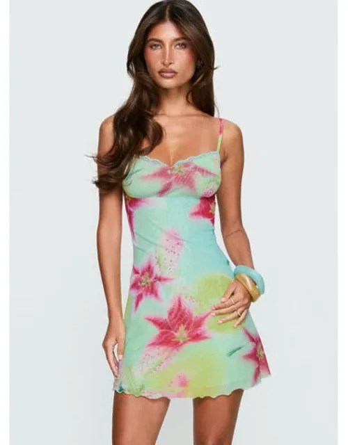Roserie Lace Trim Mini Dress
