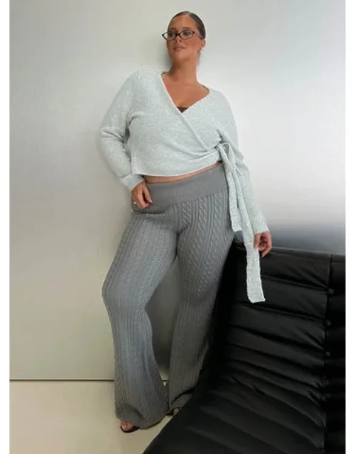 Cable Knit Foldover Pants