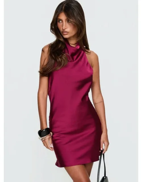A-list Halter Cowl Neck Mini Dress