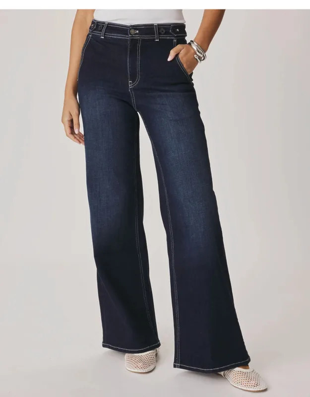 Wide Leg High Rise Jeans