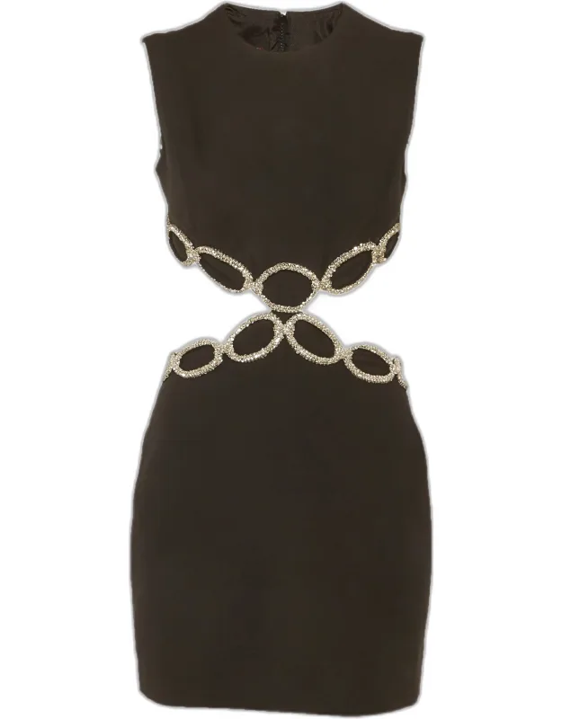 Embellished Cut Out Mini Dress