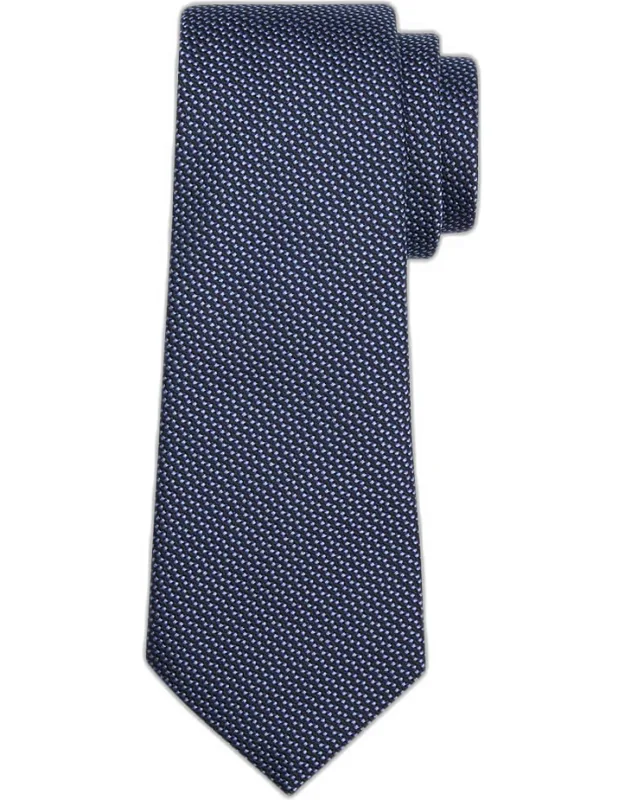 Woven Micro-geometric Silk Tie