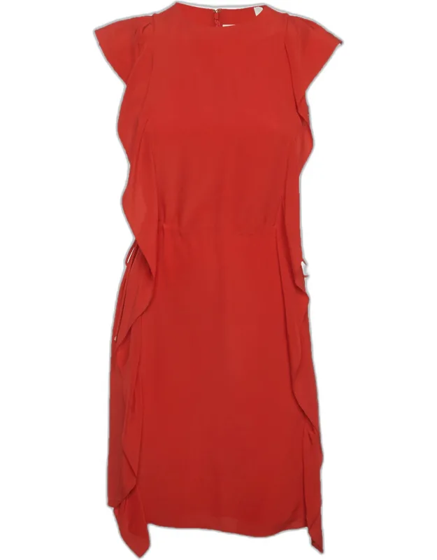 Crepe Ruffled Short Dress