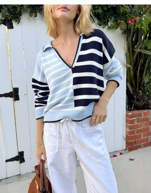 Arden Striped Polo Sweater