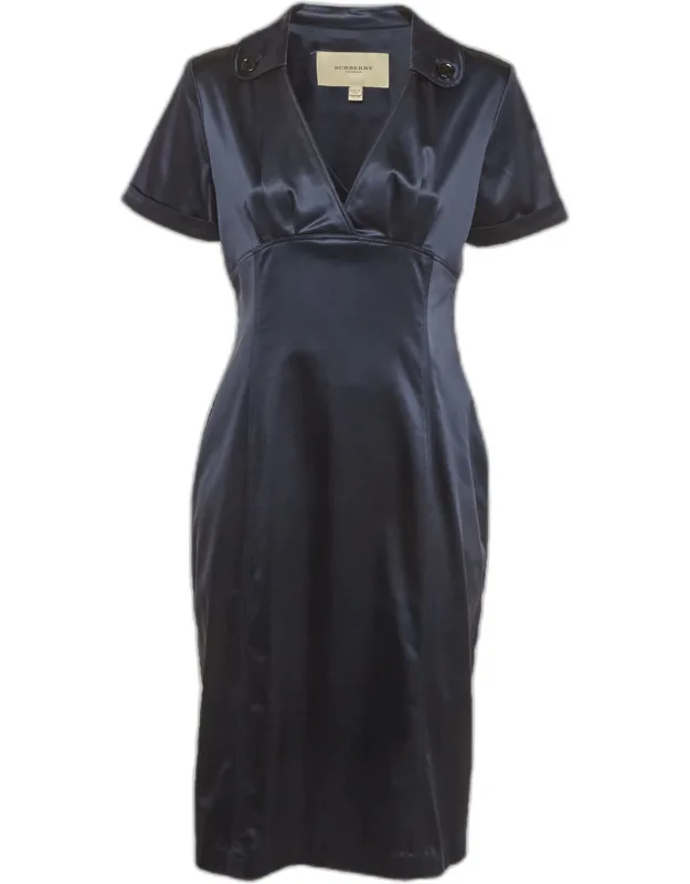 Satin Collared Mini Dress