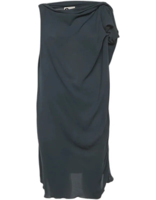 Crepe Draped Mini Dress