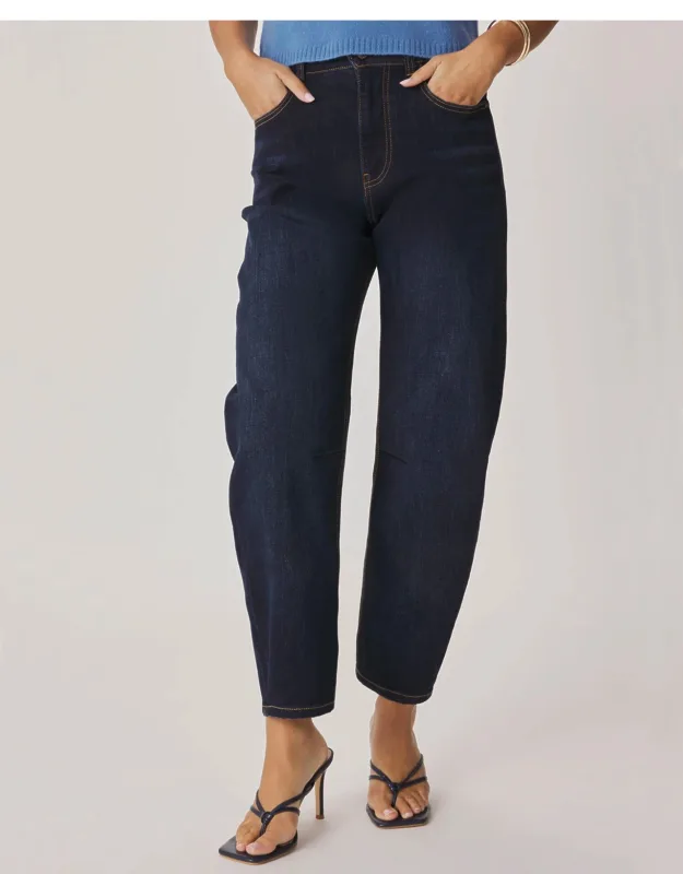 Barrel Leg Denim Pants