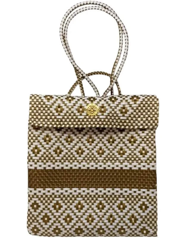 Woven Striped Aztec Backpack