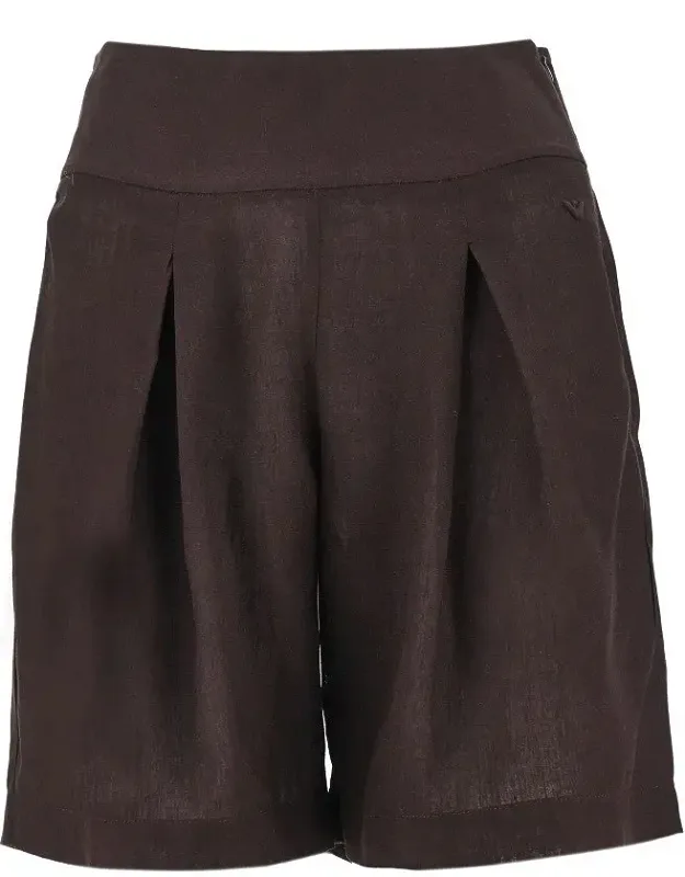 Viscose And Linen Shorts
