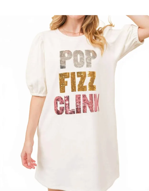 Sequin Fleece Dress