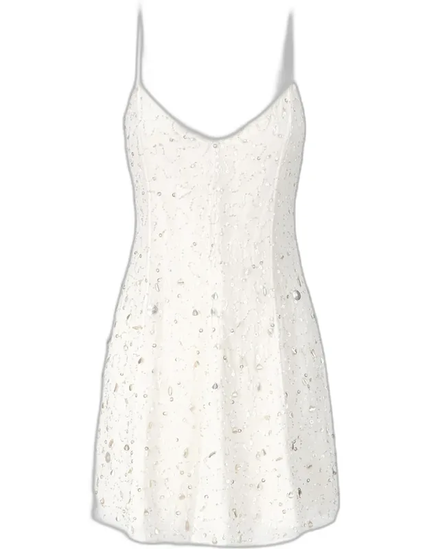 Embellished Tulle Mini Dress