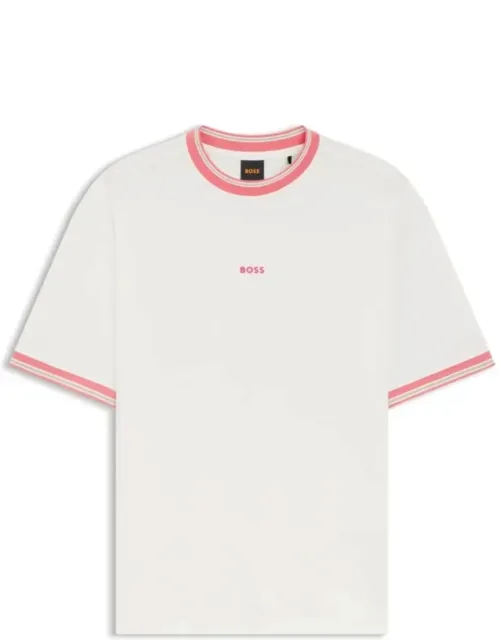 Relaxed-fit T-shirt With Striped Trims