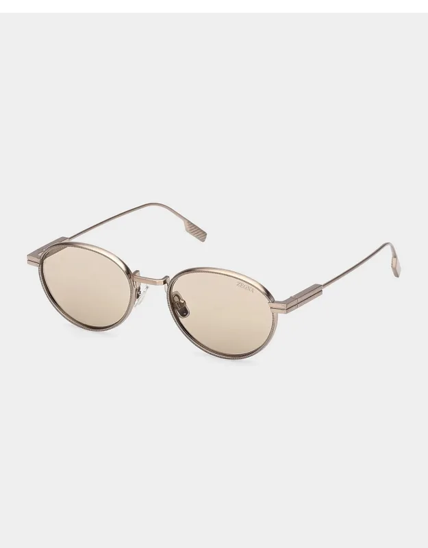52mm Round Sunglasses With Monochromatic Lenses And 100% Uva/uvb Protection