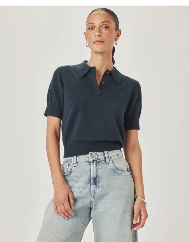 Christa Polo Short Sleeve Sweater