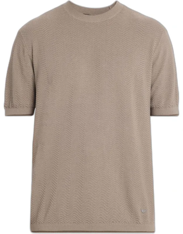 Tonal Textured Cotton T-shirt