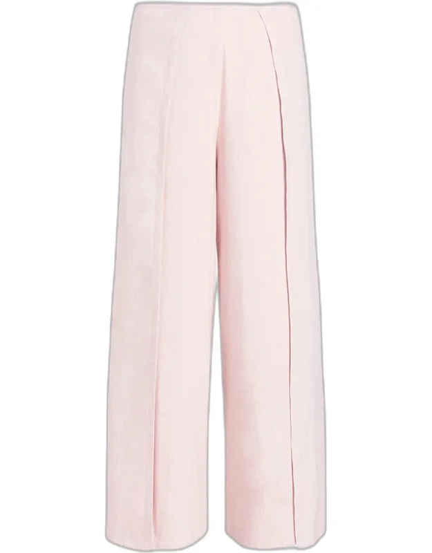 Calla Slub Linen Wrap Pants