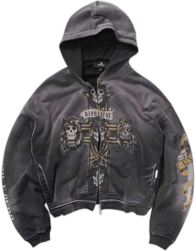 Cross Zip Through Hoodie