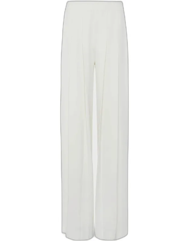 Mid-rise Wide-leg Pleated Pants