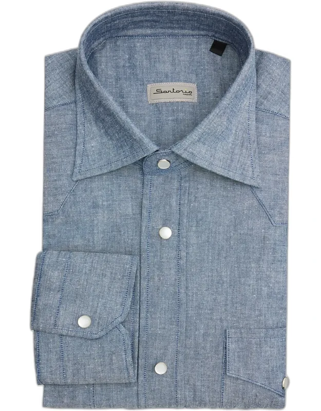 Chambray Classic Button-down Shirt