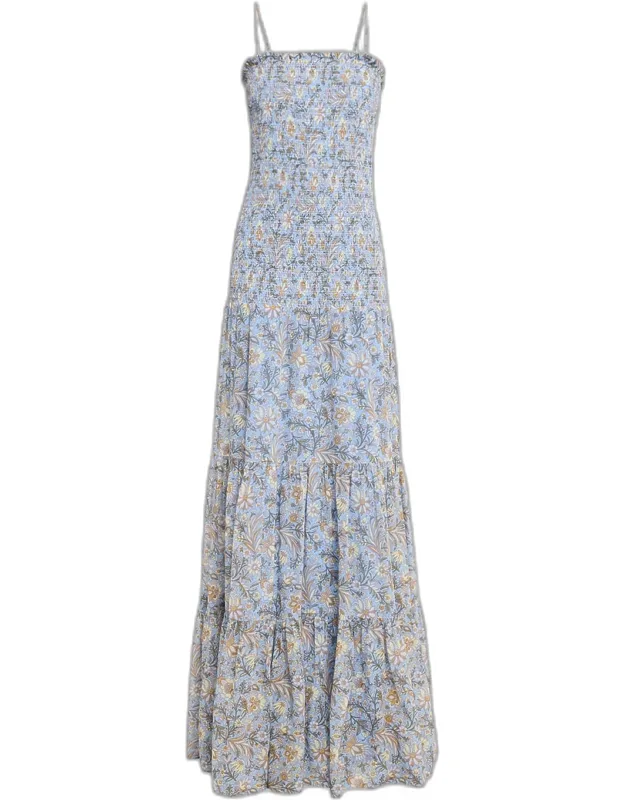 Clem Floral Cotton-silk Chiffon Maxi Dress