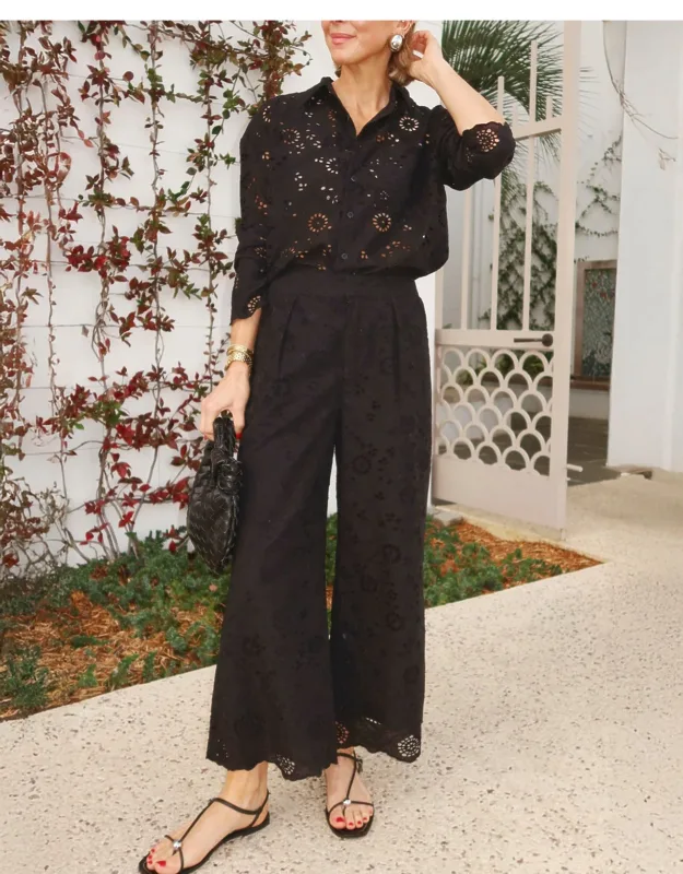 Eyelet Pants