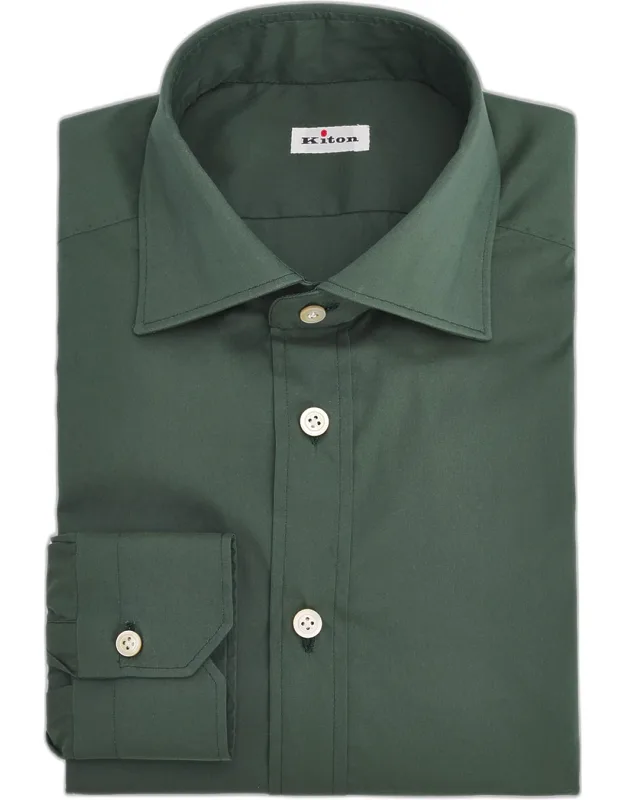 Solid Cotton Dress Shirt