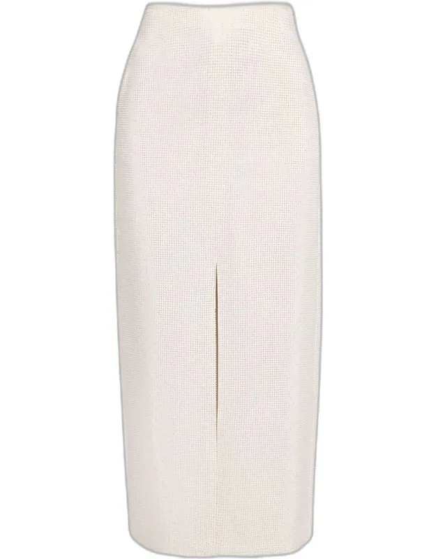 Micro Stud Long Drill Skirt
