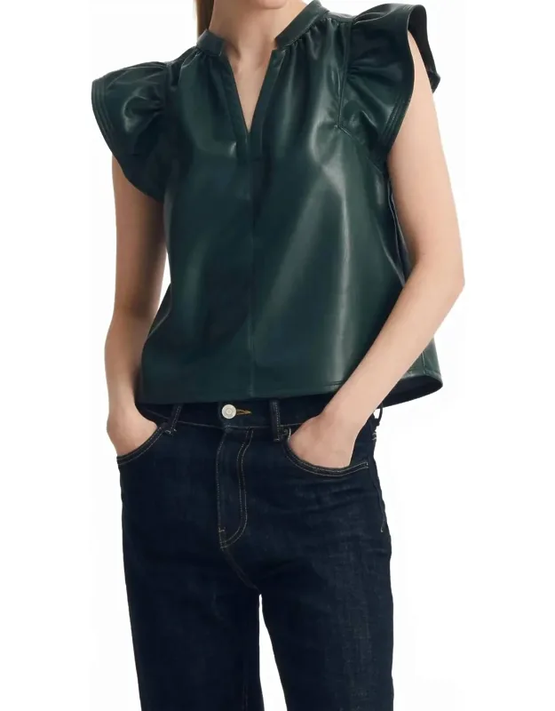 Faux Leather Venora Top