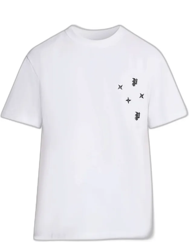 Beaded-monogram Crewneck Jersey T-shirt