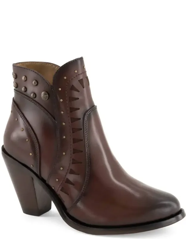 Block Heel Leather Boots