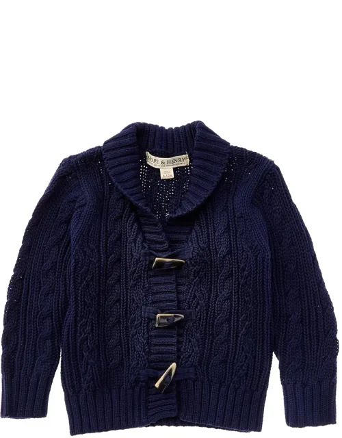 Letterman Shawl Collar Sweater
