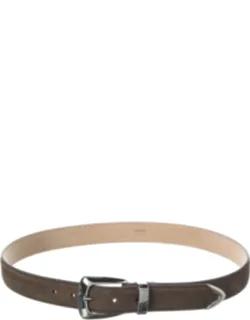 Khaite Benny Suede Belt - Silver-tone Hardware, Pin Buckle Closure