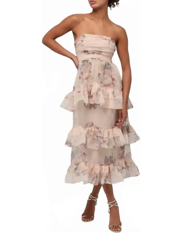 Tiered Strapless Dress