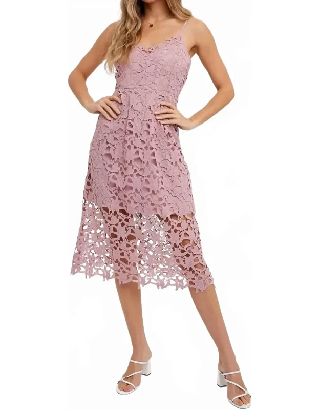 Crochet Lace Midi Dress