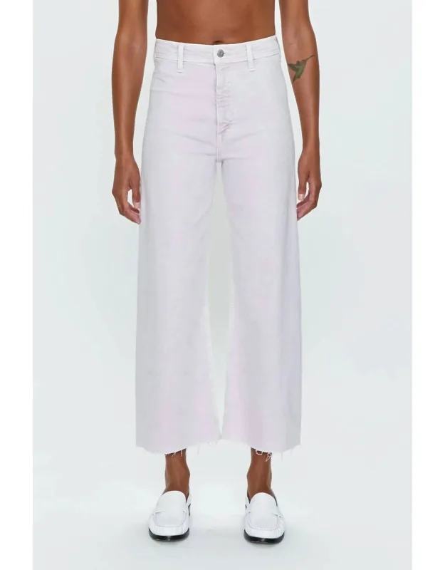 Penny Crop High Rise Wide Leg Denim Pants