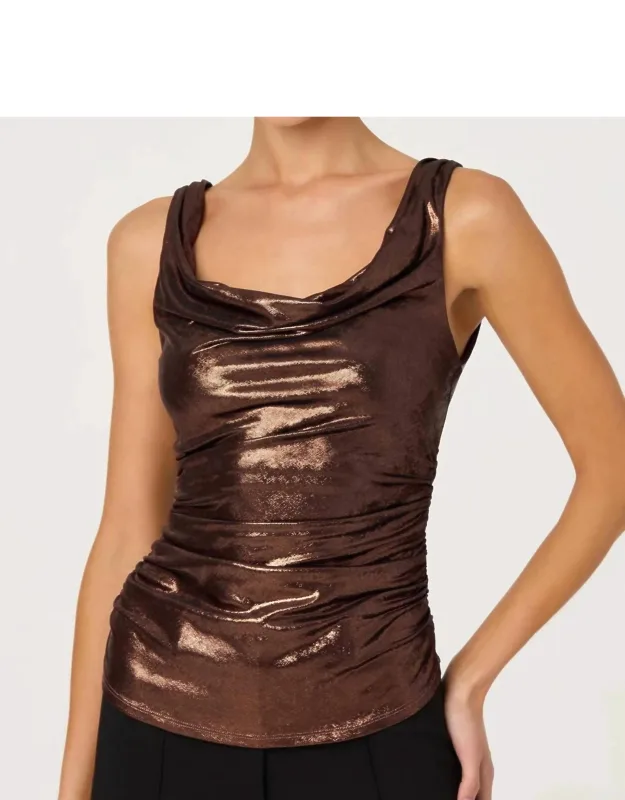 Cowl Neck Sleeveless Top