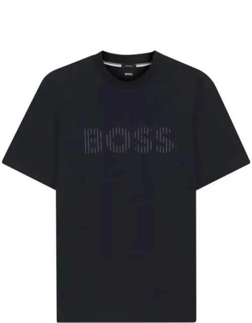 Stripe-artwork T-shirt