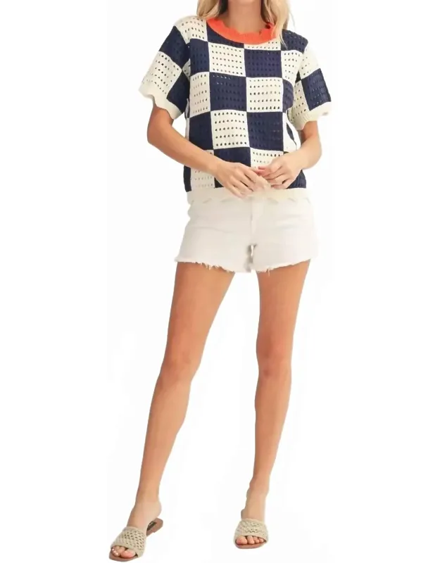 Checkered Highway Run Sweater