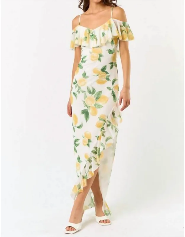 Sunset Ruffle Midi Dress