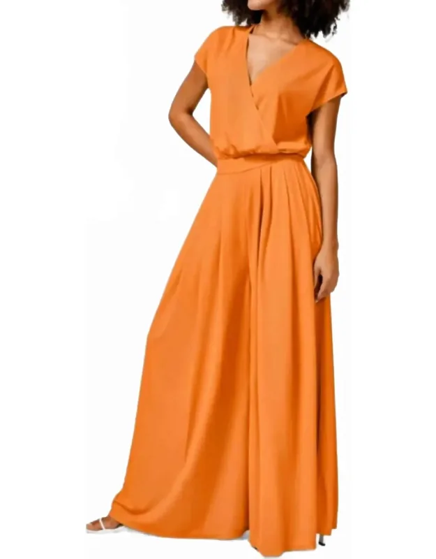 Short Sleeve Wide Leg Jumpsuit